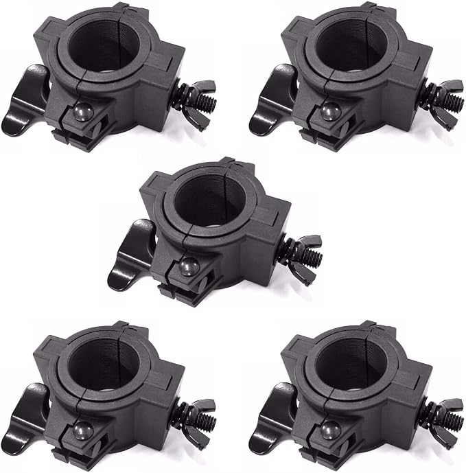 5 Pack Stage Light Clamps for DJ Lighting Products Par Light Plastic O Clamp by Cedarslink
