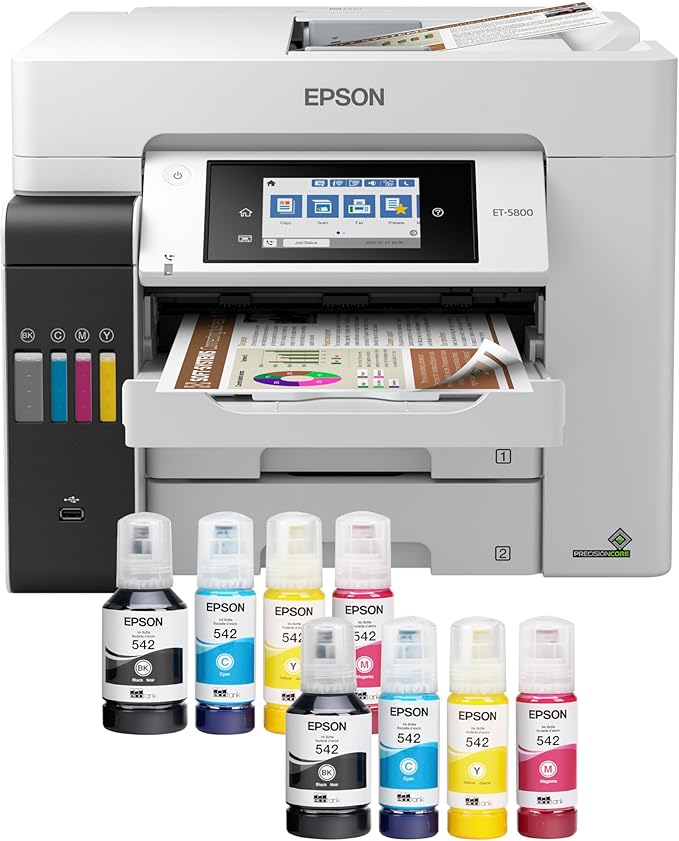 Epson EcoTank Pro ET-5800 Wireless Color All-in-One Supertank Printer by Epson