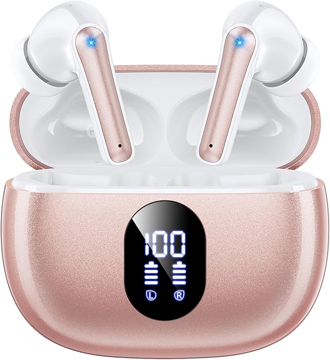 Wireless Earbuds Deep Bass Sound Ear Buds, LED Display Earphones by WirelessEarbuds