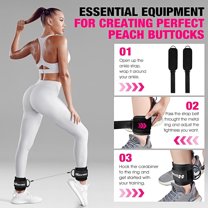 Ankle Resistance Bands with Cuffs, Ankle Bands - Image 5