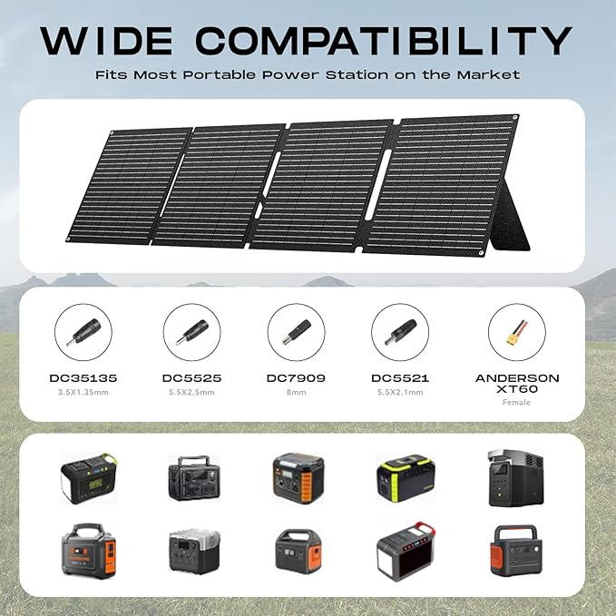 MARBERO 100W Portable Solar Panel 100 Watt 20V Foldable Solar Panel Charger - Image 6