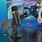 ZealSound Podcast Microphone for PC, USB Noise Cancelling Mic - Image 5