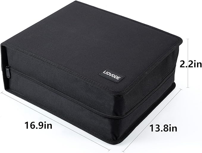 LIOVODE DVD Case 128 DVDs and 64 Booklets Capacity, CD/Blu-ray Storage Binder - Image 7
