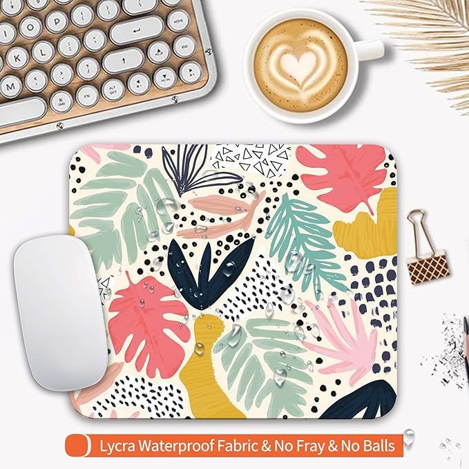 Square Mouse Pad Tropical Plants, Personalized Premium-Textured Custom Mouse - Image 3