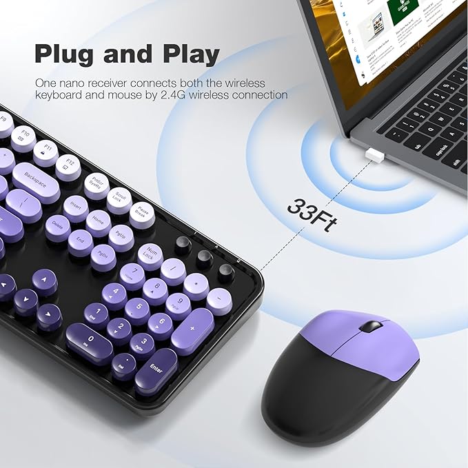 KNOWSQT Wireless Keyboard and Mouse Combo - Image 3