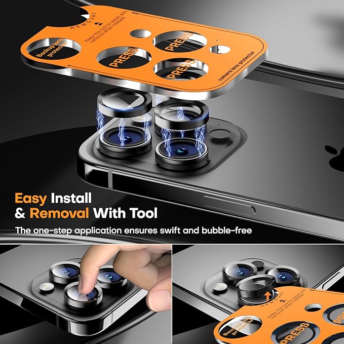 Camera Lens Protector for iPhone 16 Pro Max/16 Pro/15 Pro Max/15 Pro/14 Pro - Image 6
