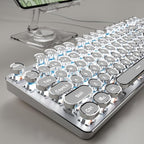 EWEADN TK100 Typewriter Style Wired Mechanical Keyboard, 104 Keys Aesthetic by SEUNKWANG