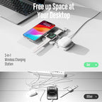 Fast Wireless Charger, Magnetic Foldable 3 in 1 Charging Station - Image 4