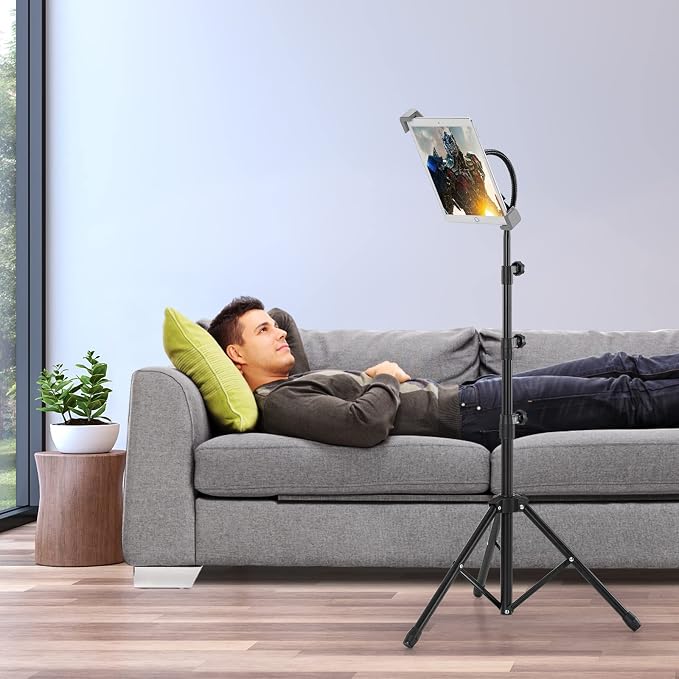 Tripod Stand for Ipad, Gooseneck 65-inch Floor Stand for Tablet, Floor Stand - Image 9