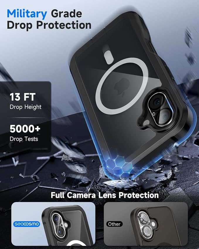 seacosmo for iPhone 16 Case, Full Body Bumper - Image 4