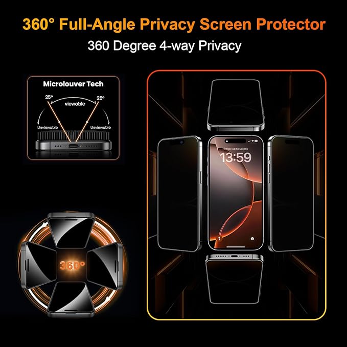 OneFish 2 Pack Privacy Screen Protector - Image 2