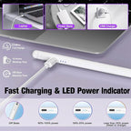 2Pack Stylus Pencil for iPad A16/11th Gen, Fast Charging Pen - Image 6