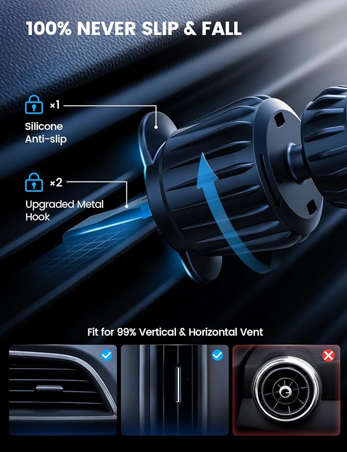 Lamicall for Mag Safe Car Mount Charger - 15W Wireless Car Phone Holder Charger - Image 5