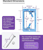 VCE Low Voltage Mounting Bracket Single Gang Wall Plate, Flush Low Voltage Box - Image 6