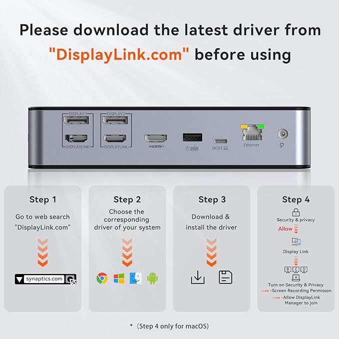 TobenONE DisplayLink Docking Station 3 Monitors - Image 8