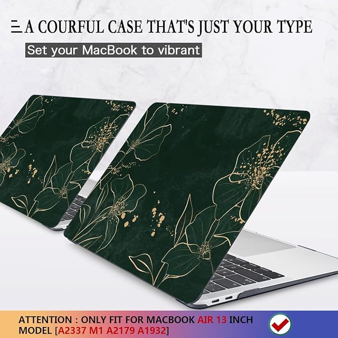 CISSOOK Case for MacBook Air 13 inch 2021 M1 A2337 A2179 A1932, Hard Shell - Image 3