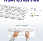 Wireless Keyboard, 2.4G Full-Sized Ergonomic Wireless Computer Keyboard - Image 4
