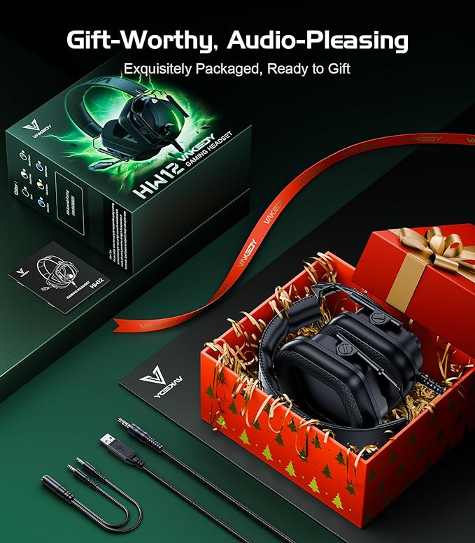 HW12 Gaming Headset for PC, Xbox One, Gaming Headphones - Image 7