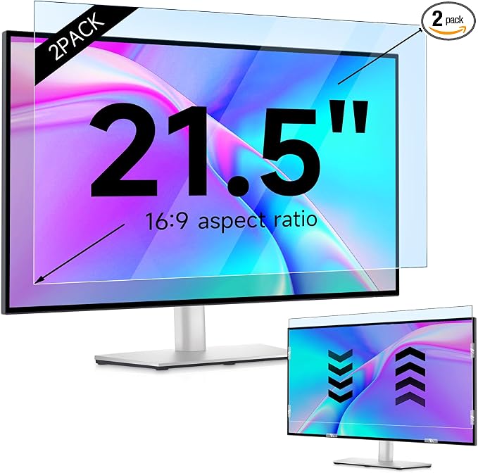 IPROKKO 【2 Pack】 21.5 inch Anti-Blue Light Monitor Screen Protector by IPROKKO