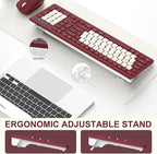Wireless Keyboard and Mouse Combo, Full-Sized Wireless Keyboard and Adjustable - Image 6