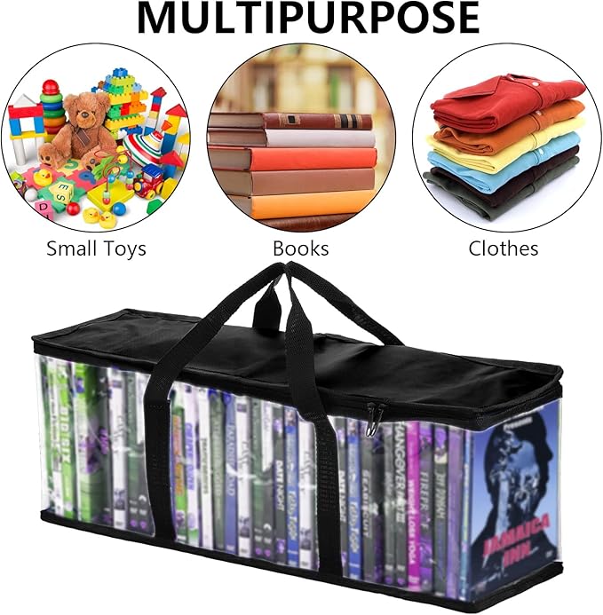 Fasmov 6 Pcs DVD Storage Bags Hold up to 240 DVDs, Water Resistant DVD Holder - Image 9