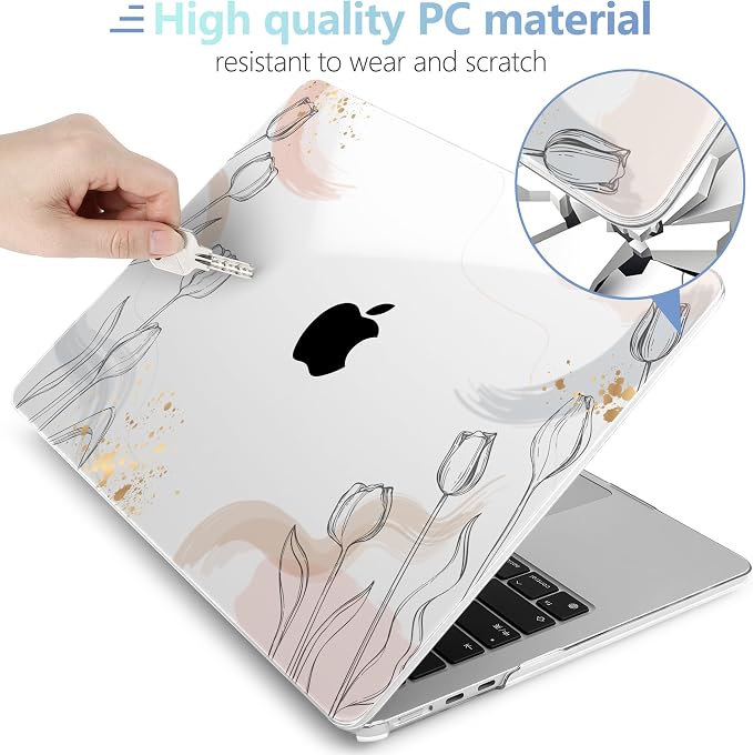 MEEgoodo Case for MacBook Air M4/M3/M2 13.6 inch 2025 2024 2022, Fit Model - Image 4