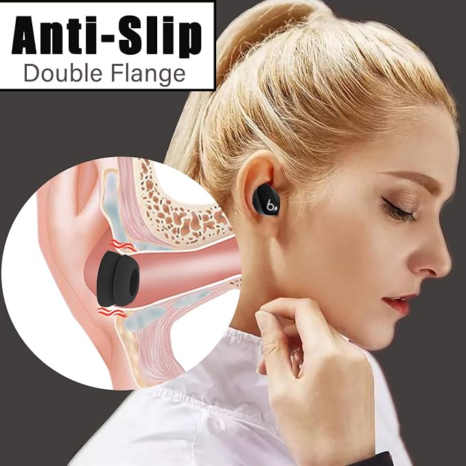 Double Flange Ear Tips for Beats Studio Buds Replacement Earbuds Tips for Beats - Image 3