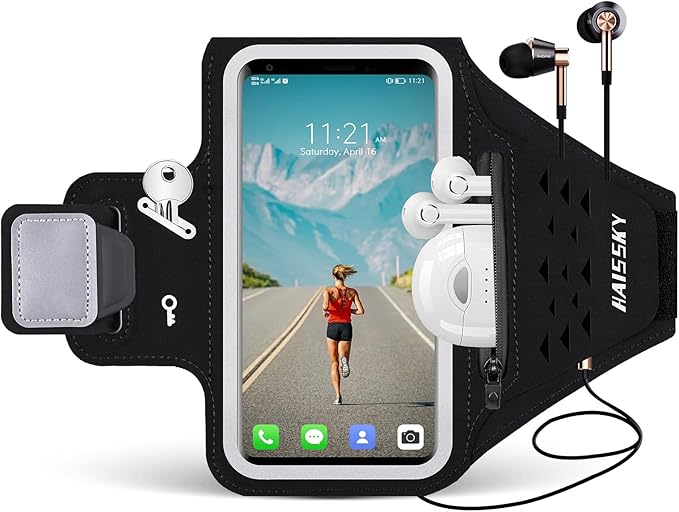 Running Armband with Earphone Bag Cell Phone Armband by HAISSKY