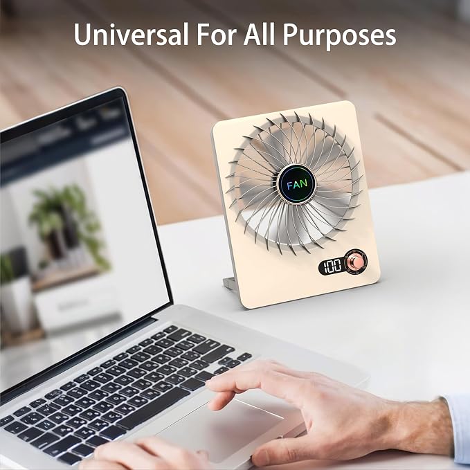 Mini Portable Fan, Silent Rechargeable Desk & Handheld - Image 2