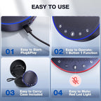 EMEET Bluetooth Speakerphone M3, Zoom Certified 4 AI Mics 360°Voice Pickup 18H - Image 8