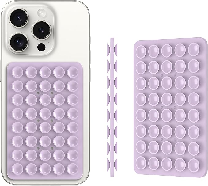 2PACK Silicone Double Sided Suction Phone Case Mount, Detachable Hands Free & - Image 2