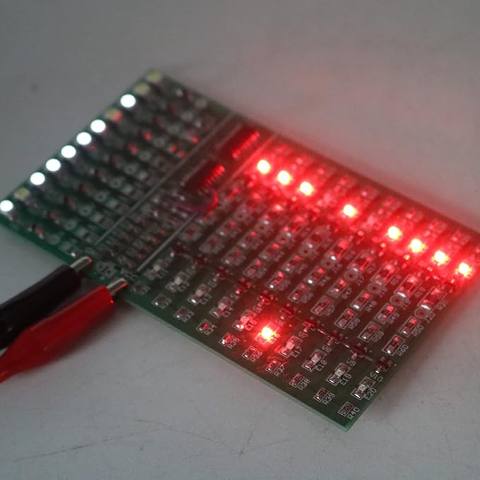 Soldering Practice Kit DIY Two-sided SMT 3-row White Red LED SMD Circuit Kit - Image 5