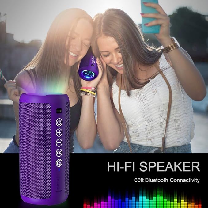 Ortizan Portable Bluetooth Speaker: IPX7 Waterproof, 24W Loud Sound, Deep Bass - Image 7