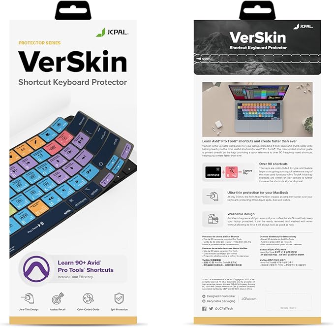JCPal Avid Pro Tools Shortcut Guide Keyboard Cover - Image 7