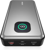 140W Power Bank, 25000mAh Laptop Portable Charger by Ansody