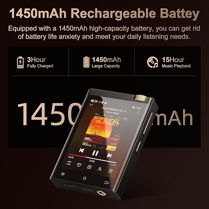 HiFi MP3 Player with Bluetooth and WiFi, Oilsky Lossless DSD High-Resolution - Image 6