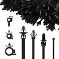 160 Pcs Push Mount Cable Zip Tie, Car Wire Loom Routing Clips 7 Different Sizes by Dakchor