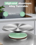 Kootek Aluminium Alloy Revolving Cake Stand 12 Inch Rotating Cake Turntable - Image 4
