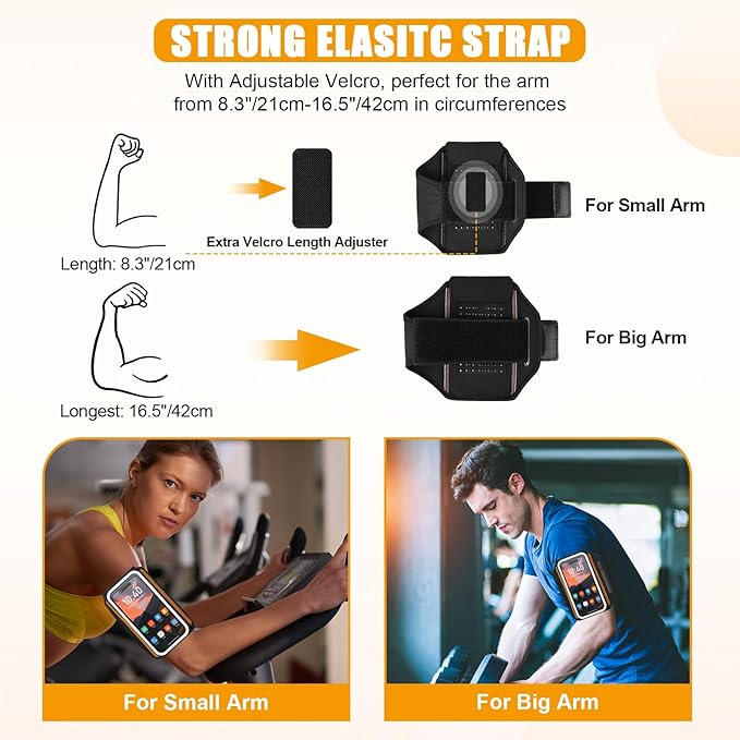 Running Armband for iPhone 15/14/13 Pro/Plus & Galaxy S20/S10, 3D Design Cell - Image 5
