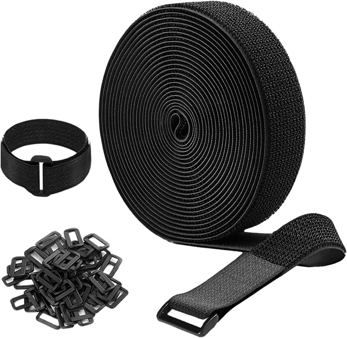 64ft 1.5 Inch Wide Cable Straps, Jumpso Adjustable Fastening Hook and Loop by Jumpso