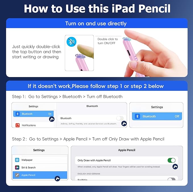 Stylus Pen for iPad, 20 Mins Fast Charge for Pad Pencil - Image 6
