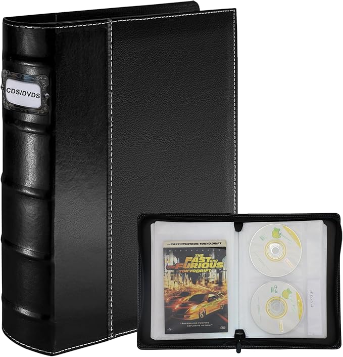 CD DVD Storage Binder with Zipper by Salajory