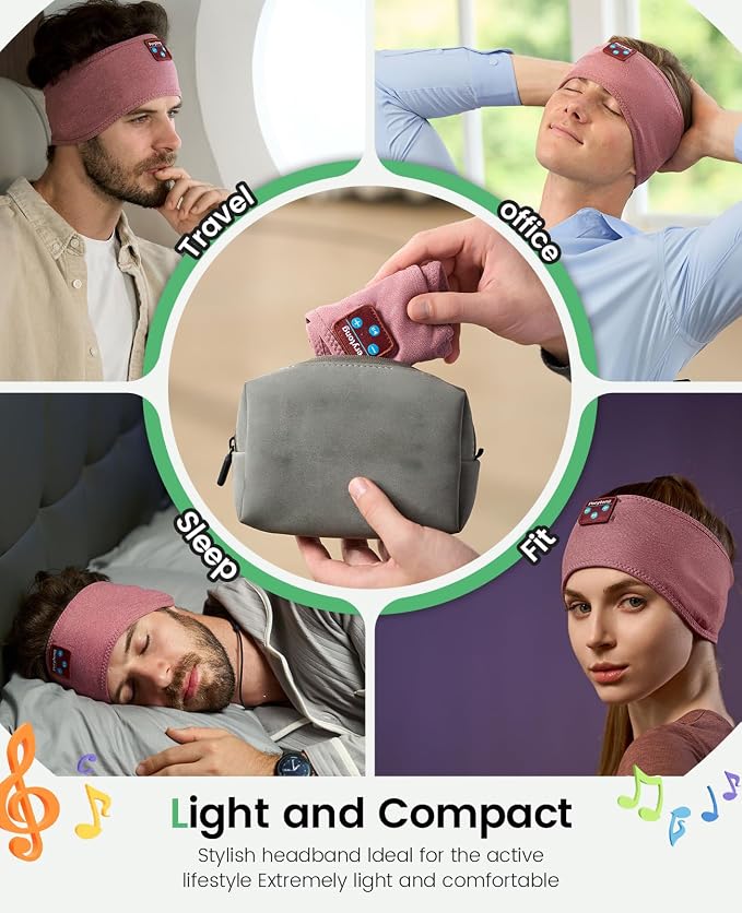 Perytong Sleep Headphones Bluetooth 5.4 Headband Headphones, Wireless Earphones - Image 8