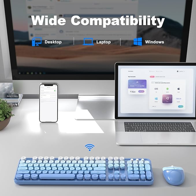 KNOWSQT Wireless Keyboard and Mouse Combo - Image 4