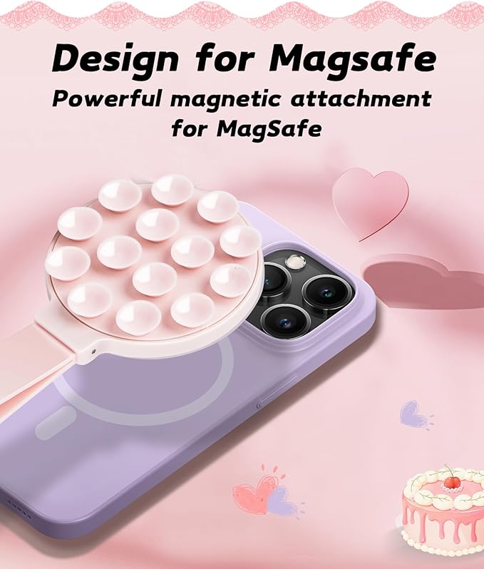 Magnetic Suction Phone Case Mount, Silicone Suction Cup Grip Stand - Image 2