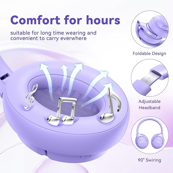 BERIBES Bluetooth Headphones Over Ear, 65H Playtime and 6 EQ Music Modes - Image 4