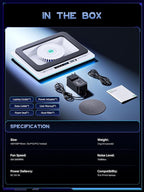 llano RGB Laptop Cooling Pad, Powerful Turbofan, Quiet Cooling, Touch Control - Image 8
