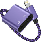 iPhone Dongle Headphone and Charger 2 in 1, Lightning to 3.5mm Audio Jack + by Ocbuo