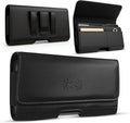 Leather Phone Holster for iPhone 17 Pro, 16 Pro, 15 Pro, XS – Belt Clip Case by Wireless+City