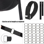 2 Rolls 32.2ft 1 Inch Wide Cable Ties, Jumpso Adjustable Fastening Zip Ties - Image 2